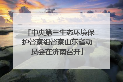 中央第三生态环境保护督察组督察山东省动员会在济南召开